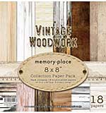 Memory Place Vintage Woodwork 8x8 Inch Paper Pack