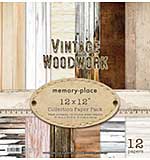 SO: Memory Place Vintage Woodwork 12x12 Inch Paper Pack