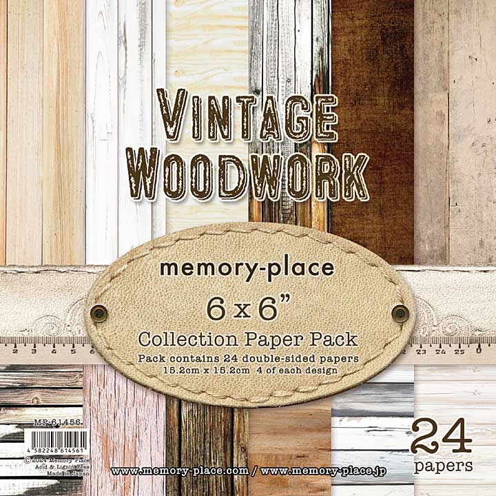 Memory Place Vintage Woodwork 6x6 Inch Paper Pack