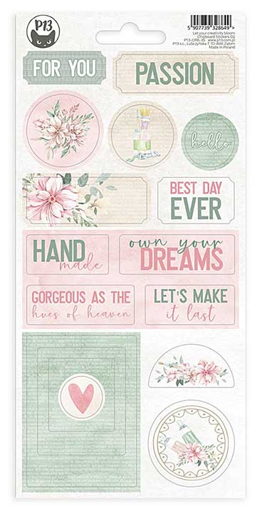 P13 Let Your Creativity Bloom #02 - Chipboard Stickers 4X8