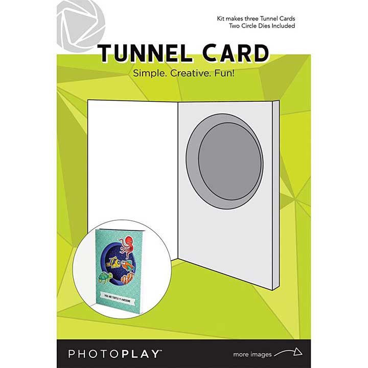 Photoplay Tunnel Card with 2 x Circle Dies (Makes 3)