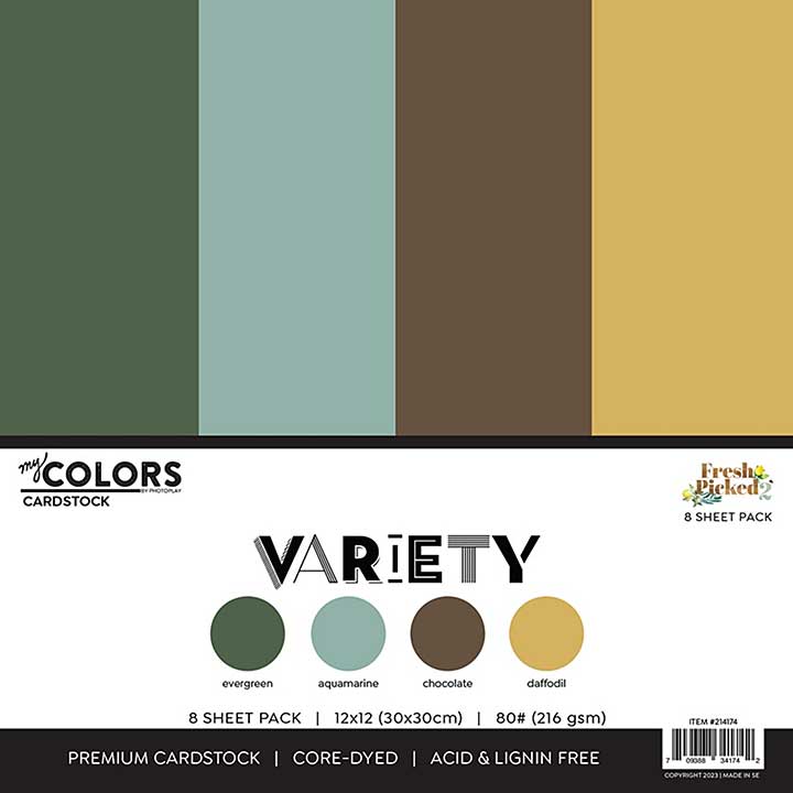 PhotoPlay Freshly Picked - Variety Cardstock Pack (8 Sheets)