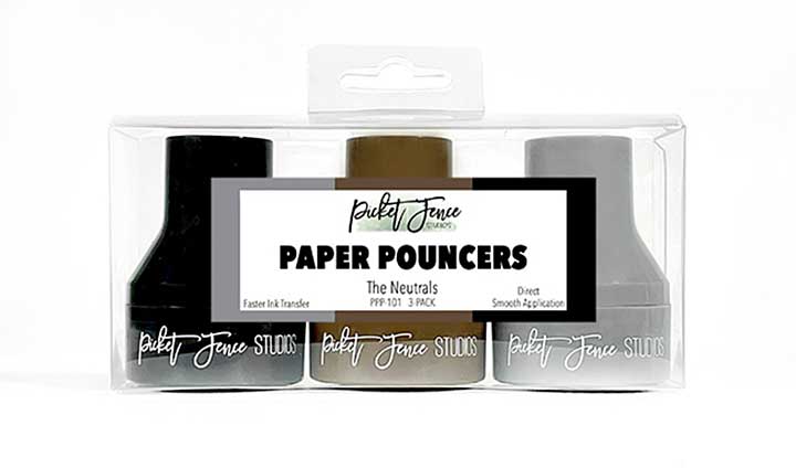 Picket Fence Studios Paper Pouncers Neutrals (3pcs) (PPP-101)