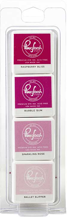PinkFresh Studio Premium Dye Cube Ink Pads 4 Colors - Fairy Dust