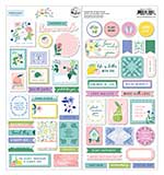 PinkFresh Cardstock Stickers - Happy Blooms
