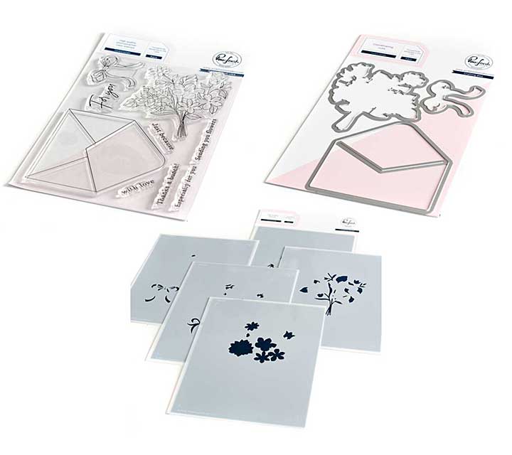PinkFresh Studio - Floral Envelope SET