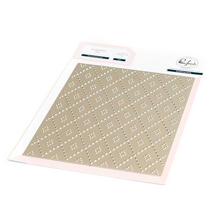 Pinkfresh Studio Die - Stitched Diamonds Cover Plate