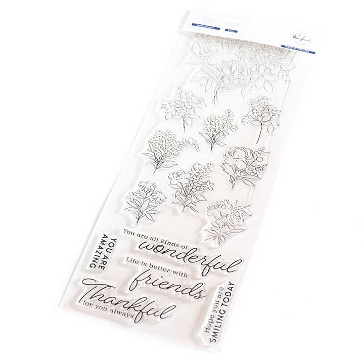 SO: Pinkfresh Studio Clear Stamp Set 4X12 - Garden Bouquet