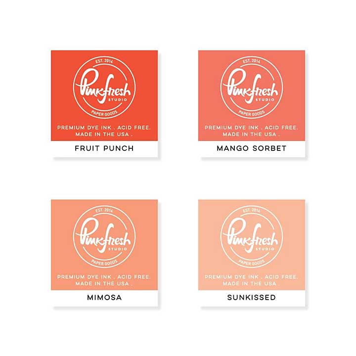 Pinkfresh Studio - Chasing Sunsets - Premium Dye Cube Ink Pads 4 Colors (CLA)