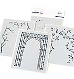 Pinkfresh Studio Stencils 4.25X5.5 4pk - Blooming Arch