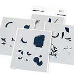 Pinkfresh Studio Stencils 4.25X5.5 6pk - Framed Art