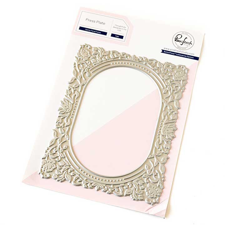 Pinkfresh Studio Press Plate - Dainty Floral Frame