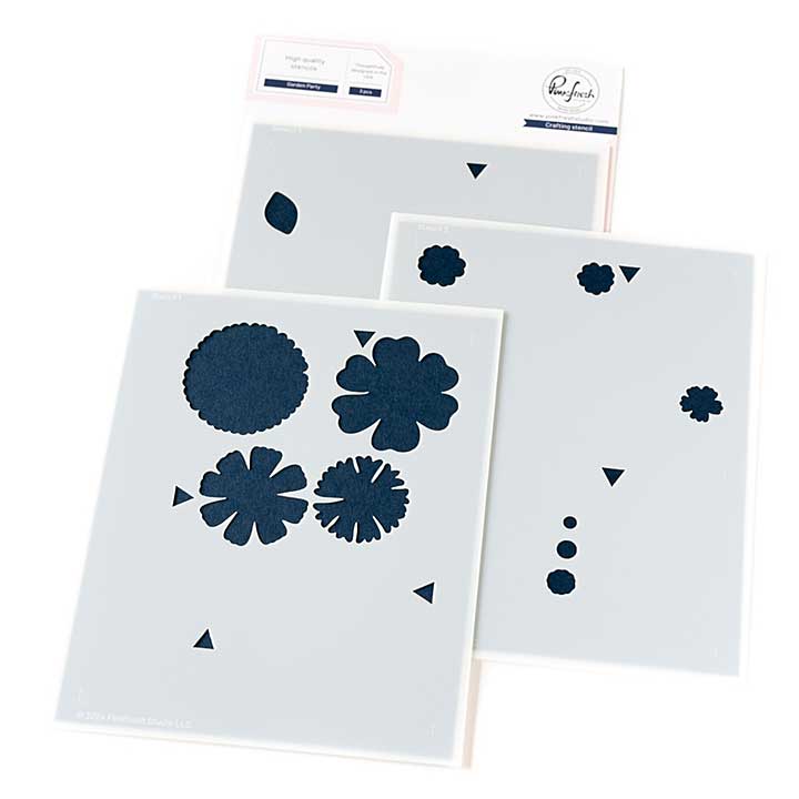 Pinkfresh Studio Stencils 4.25X5.5 3pk - Garden Party