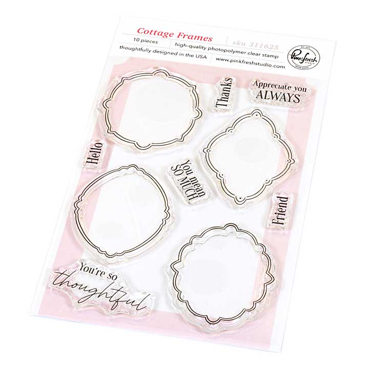 Pinkfresh Studio Homespun with Heart Stamp Cottage Frames