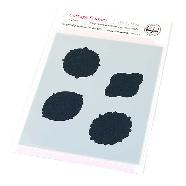 Pinkfresh Studio Homespun with Heart Stencil Cottage Frames