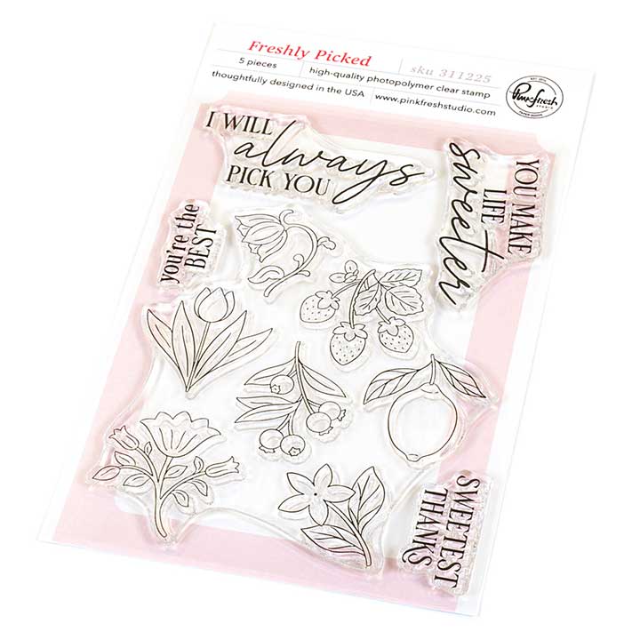 Pinkfresh Studio Homespun with Heart Stamp Freshly Picked