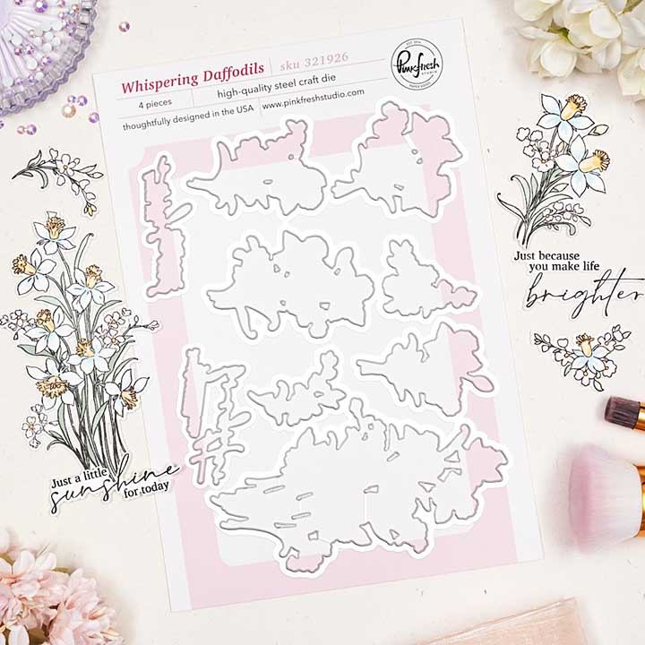 Pinkfresh Studio Whispering Daffodils - Die (The Whimsical Creative Design Studio) (Day Dream Eidt)