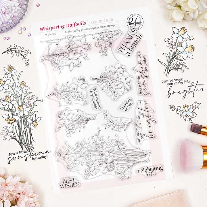 Pinkfresh Studio Whispering Daffodils - Stamp (The Whimsical Creative Design Studio) (Day Dream Eidt)