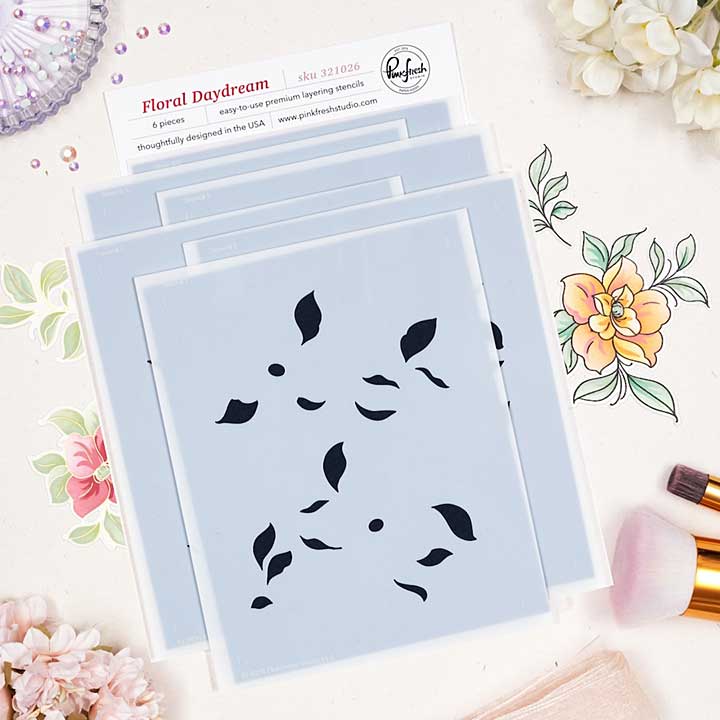 Pinkfresh Studio Floral Daydream - Stencil (Inna Moreva) (Day Dream Eidt)