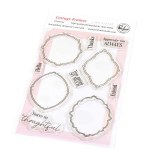 Pinkfresh Studio Homespun with Heart Stamp Cottage Frames