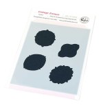 Pinkfresh Studio Homespun with Heart Stencil Cottage Frames