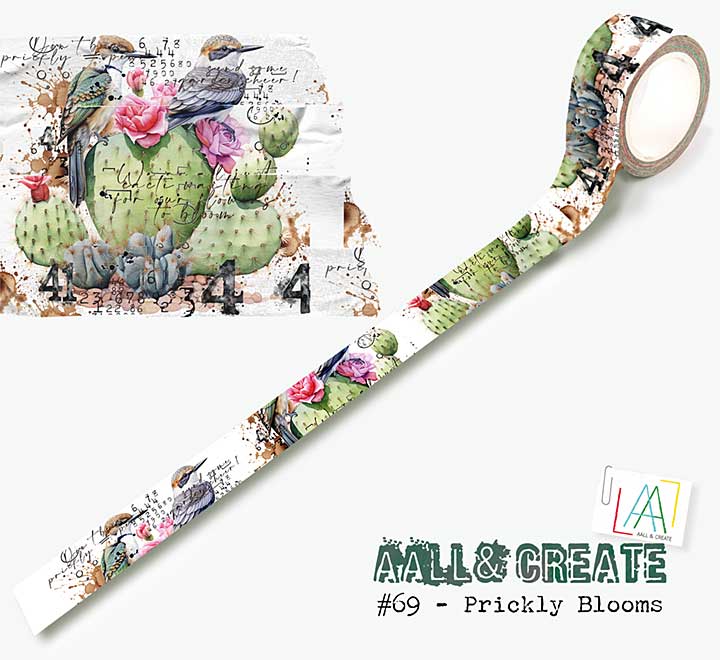 SO: Aall and Create Washi Tape 20mm 10m Prickly Blooms (Layer it Up)