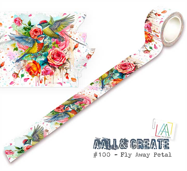 Aall and Create Washi Tape 25mm 10m Fly Away Petal (Layer it Up)