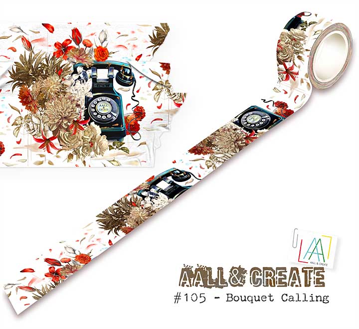 SO: Aall and Create Washi Tape 25mm 10m Bouquet Calling (Layer it Up)