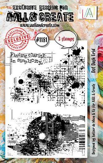 Aall and Create Stamp Set A7 Dot Dash Grid