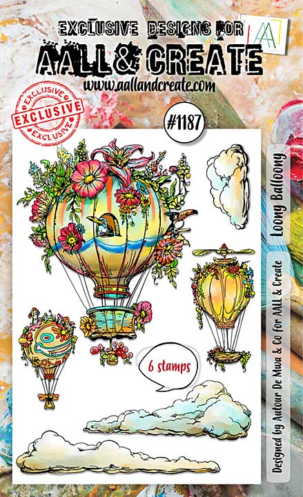 Aall and Create Stamp Set A6 Loony Balloony