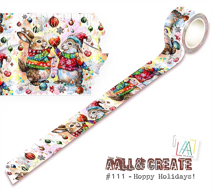 SO: Aall and Create Washi Tape 25mm 10m Hoppy Holidays!