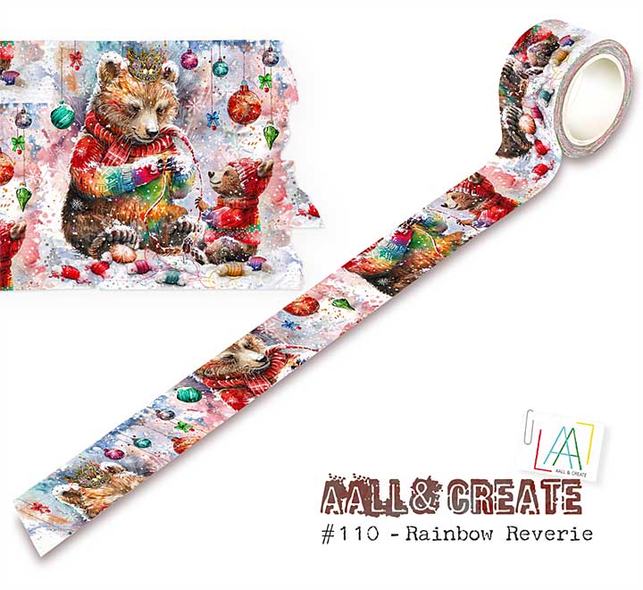 SO: Aall and Create Washi Tape 25mm 10m Rainbow Reverie