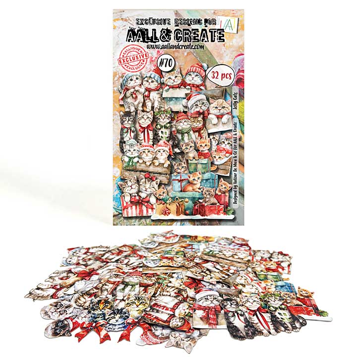 SO: Aall and Create Ephemera Die-Cuts A6 Jolly Cats (AALL-EP-070)