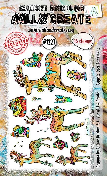 Aall and Create Stamp Set A6 Angelic Deer Guardians (AALL-TP-1223)