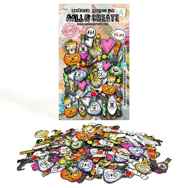 Aall and Create Ephemera Die-Cuts A6 Tricksters Elixirs