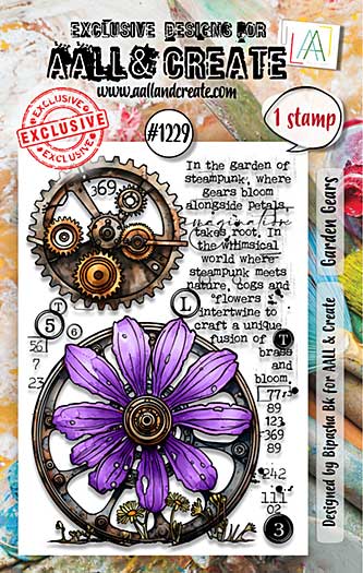 Aall and Create Stamp Set A7 Garden Gears