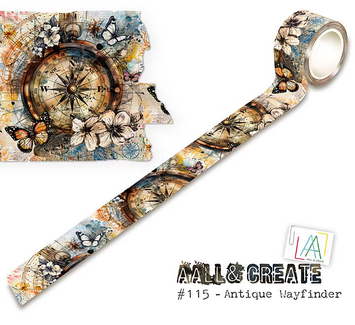 Aall and Create Washi Tape - Antique Wayfinder (Oct24)