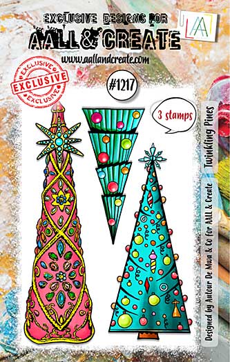 Aall and Create Stamp Set A7 Twinkling Pines