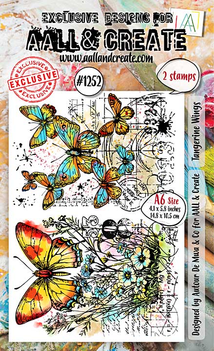 Aall and Create Stamp Set A6 Tangerine Wings