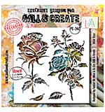 Aall and Create Ethereal Garden Stencil 6x6 Inch Wild Ros (Mar25)