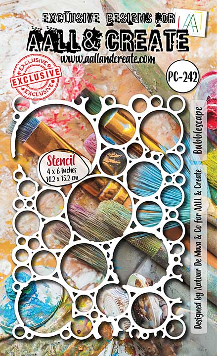Aall and Create Ethereal Garden Stencil 4x6 Inch Bubblescape (Mar25)