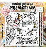 Aall and Create Fractured Ecosphere Stencil 6x6 Inch Nebula Nexus (Apr25)