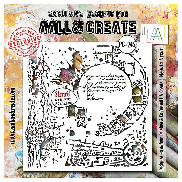 Aall and Create Fractured Ecosphere Stencil 6x6 Inch Nebula Nexus (Apr25)