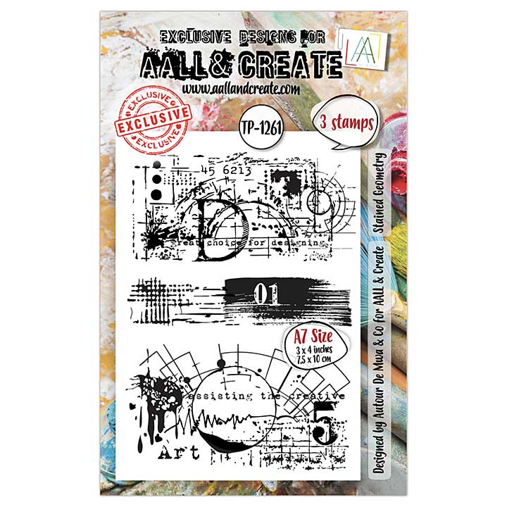 Aall and Create Celestial Marks A7 Stamp Set Stained Geometry (Apr25)