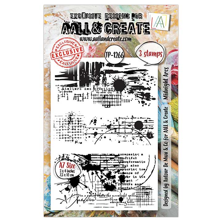 Aall and Create Celestial Marks A7 Stamp Set Midnight Arcs (Apr25)