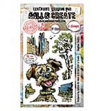 Aall and Create Streetwise Snouts A6 Stamp Set Skyline Sniffs (Apr25)