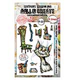 Aall and Create Streetwise Snouts A6 Stamp Set Mischief Meow (Apr25)