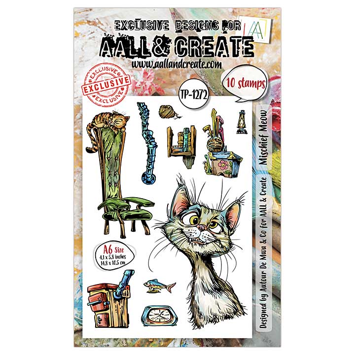 Aall and Create Streetwise Snouts A6 Stamp Set Mischief Meow (Apr25)