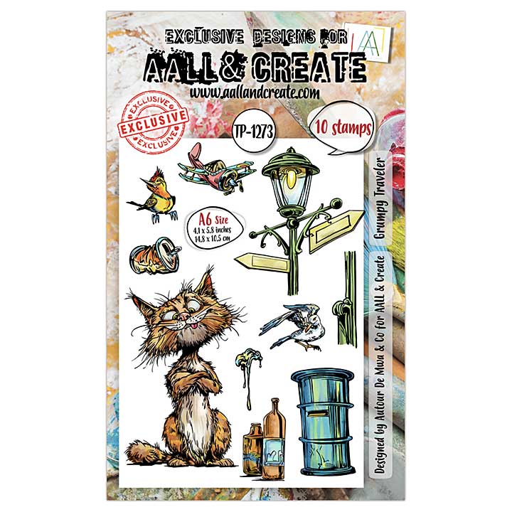 Aall and Create Streetwise Snouts A6 Stamp Set Grumpy Traveler (Apr25)