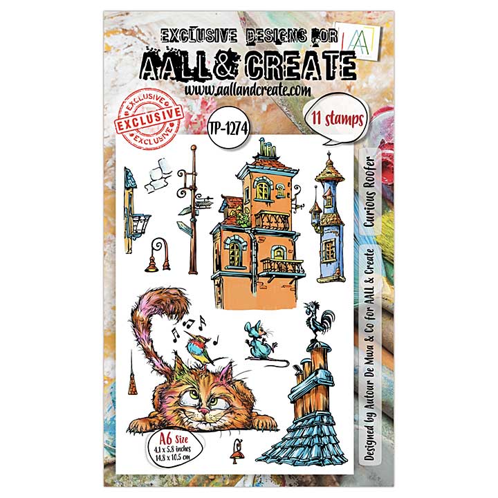 Aall and Create Streetwise Snouts A6 Stamp Set Curious Roofer (Apr25)